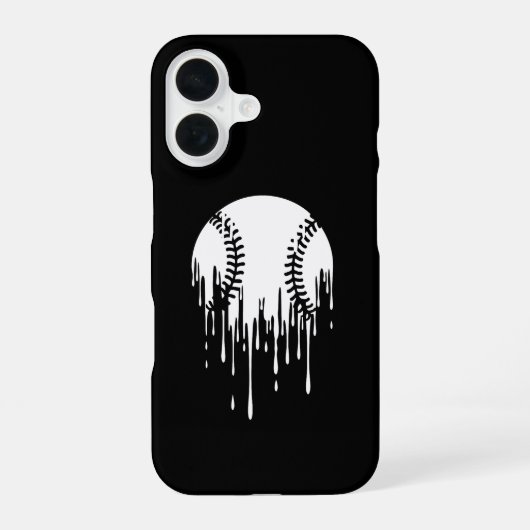 Dripping Baseball Design for Bold Sports Fans iPhone 16ケース (裏面)