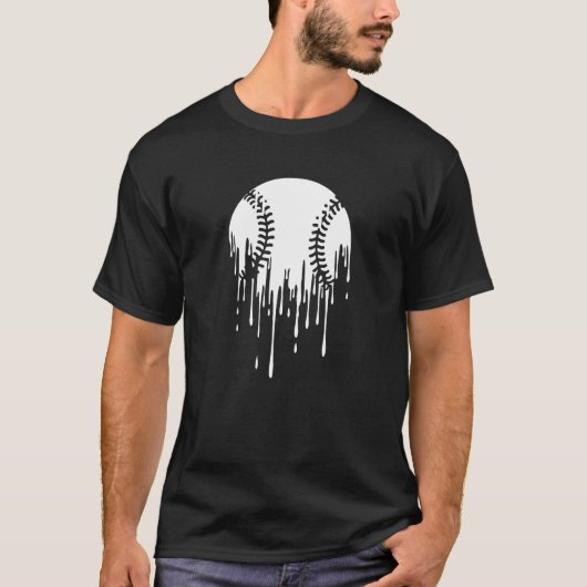 Dripping Baseball Design for Bold Sports Fans Tシャツ (正面)