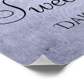 Dripping Chic Glitter | Lavender Purple Sweet 16 ポスター (角)