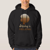 Dripping In Melanin  Melanin Slogan Unisex パーカ (正面)