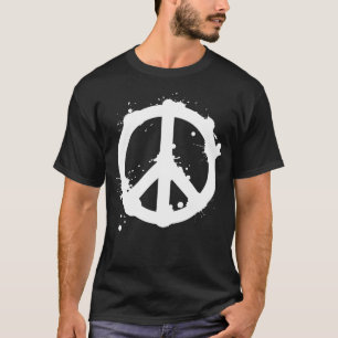 DRIPPING PEACE MARK -white- Tシャツ