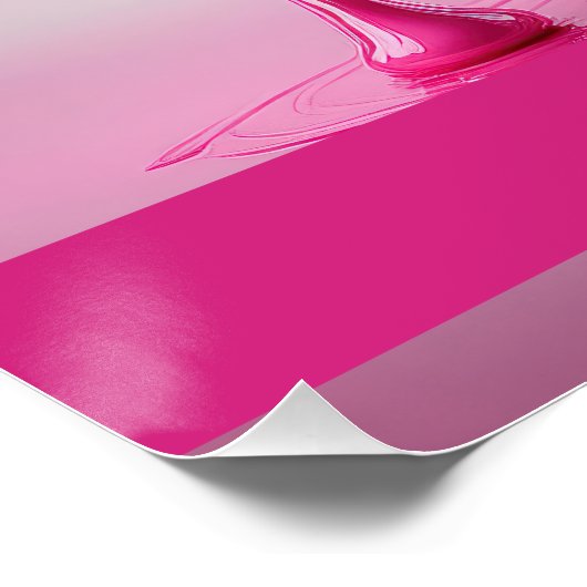 Dripping Pink Letter A - Customizable Name Poster ポスター (コーナー)