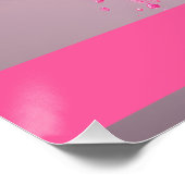Dripping Pink Letter L - Customizable Name Poster  ポスター (コーナー)