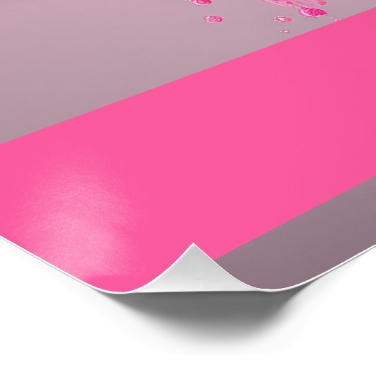 Dripping Pink Letter L - Customizable Name Poster  ポスター (コーナー)