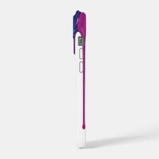 Dripping Rainbow Paint iPhoneケース (左側面)