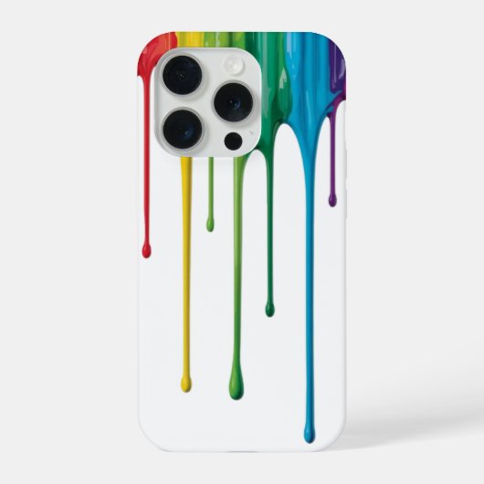 Dripping Rainbow Paint iPhoneケース (裏面)