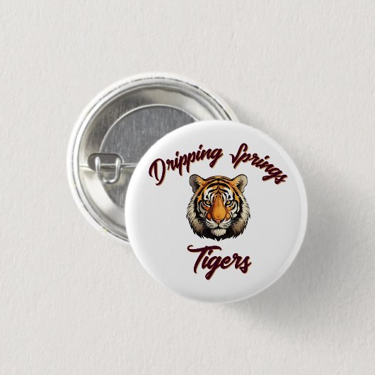 Dripping Springs Tigers School Spirit Pin 缶バッジ (正面&裏面)