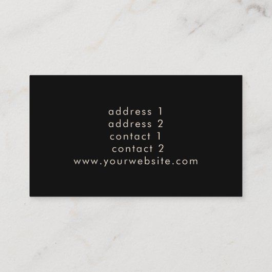 drips金ゴールドピアニスト音楽の名刺 名刺 (裏面)