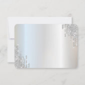 Drips Black Dress Eiffel Tower Sweet 16 RSVP 招待状 (裏面)