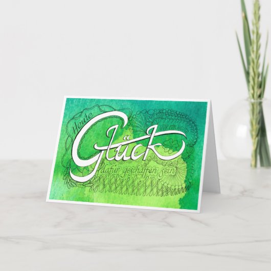 Dritte Regel der Gelassenheit – GLÜCK Faltkarte サンキューカード (正面)