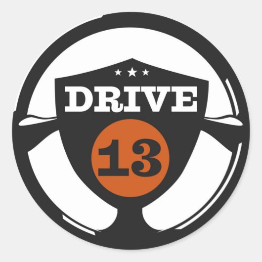 drive13ロゴ ラウンドシール (正面)