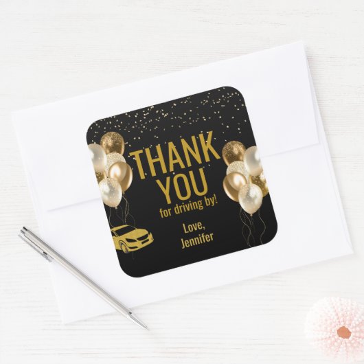 Drive by Birthday Partyパレード スクエアシール (封筒)