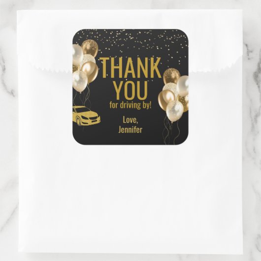 Drive by Birthday Partyパレード スクエアシール (バッグ)