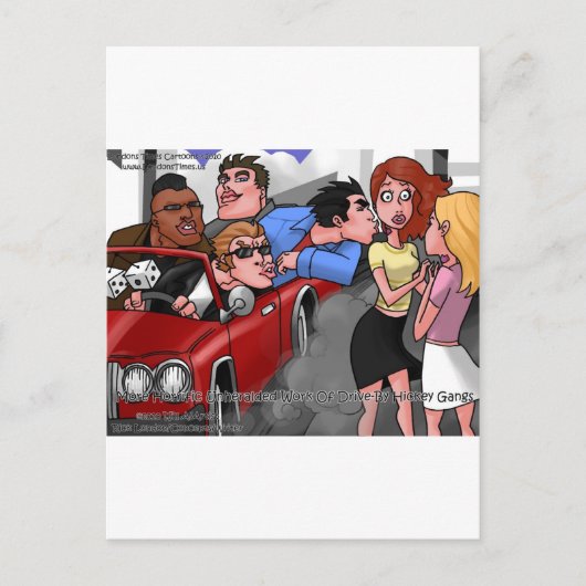 Drive By Hickey集団ティおもしろいムグ&ギフト ポストカード (正面)