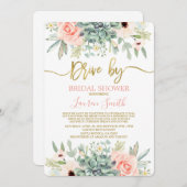 Drive by succulentsブライダルシャワー 招待状 (正面/裏面)