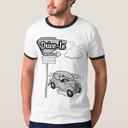 {Drive In}カートゥーングラフィックTシャツ Tシャツ (正面)