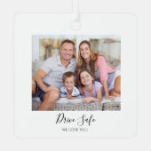 Drive Safe Custom Photo Car メタルオーナメント (裏面)