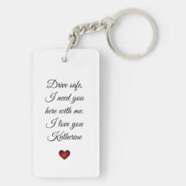 Drive Safe My Love – Personalized Valentine’s キーホルダー