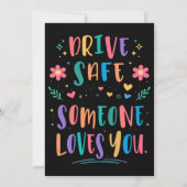 Drive safe someone loves you 招待状 (正面)