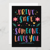 Drive safe someone loves you 招待状 (正面/裏面)