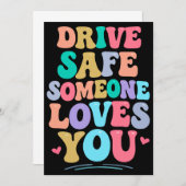 Drive safe someone loves you 招待状 (正面/裏面)
