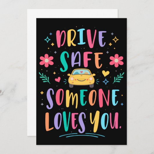 Drive safe someone loves you 招待状 (正面/裏面)