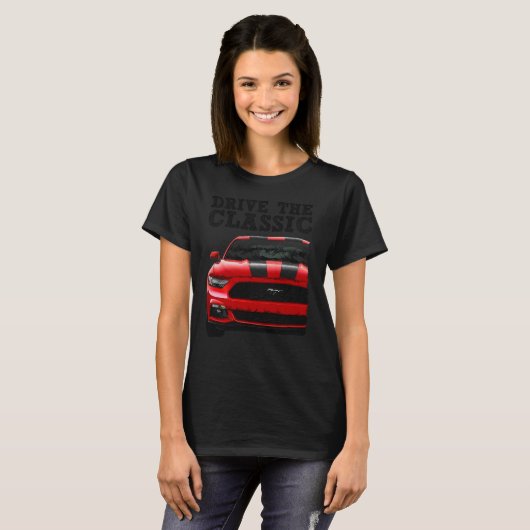 drive the classic-ford mustang tシャツ (正面フル)