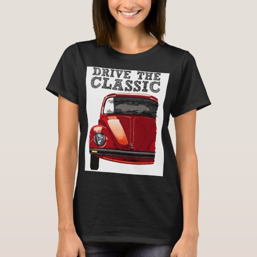 drive the classic-vw beetle tシャツ (正面)