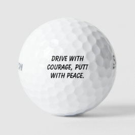'Drive with Courage, Putt with Peace' Christian  ゴルフボール