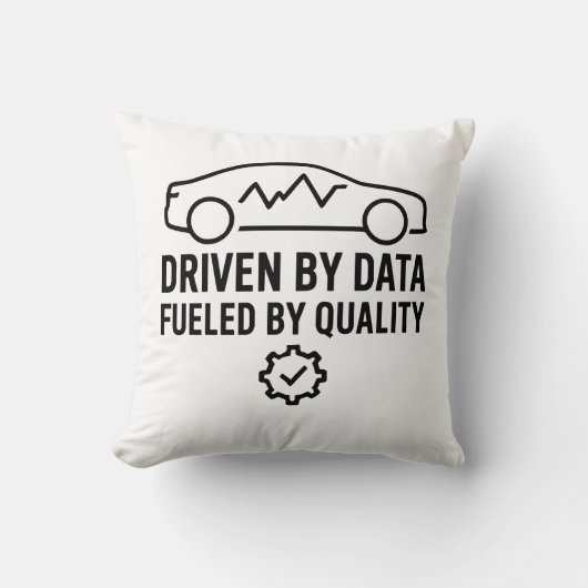 Driven by Data Fueled by Quality Automotive QA クッション (正面)