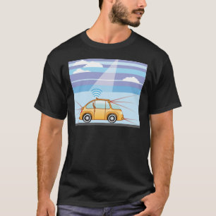 Driverless車。 車の自己運転 tシャツ