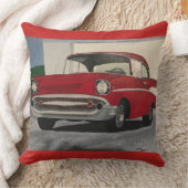 Driveway Pillows絵画のヴィンテージレッドカー クッション (ブランケット)