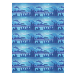 Driving down the road with a christmas tree テーブルクロス