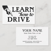 Driving Lessons名刺 – カッコいいヴィンテージ 名刺 (正面/裏面)