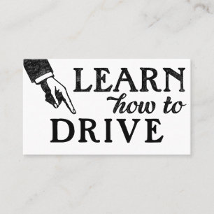 Driving Lessons名刺 – カッコいいヴィンテージ 名刺