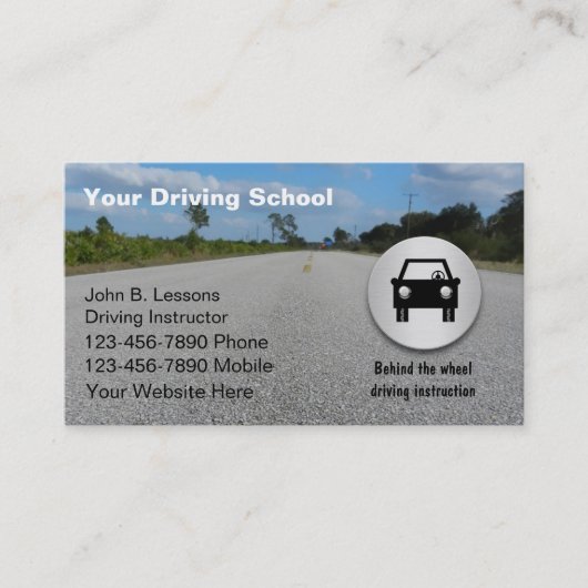 Driving School Business Card 名刺 (正面)