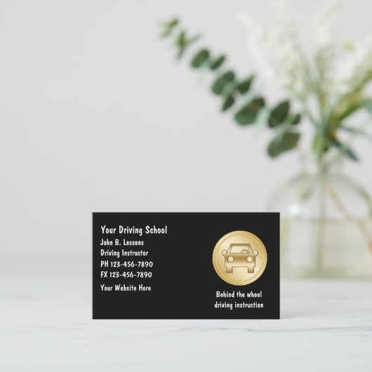 Driving School Business Card 名刺 (スタンド正面)