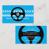 Driving school logo business card template 名刺 (正面/裏面)