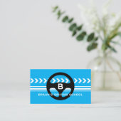 Driving school logo business card template 名刺 (スタンド正面)