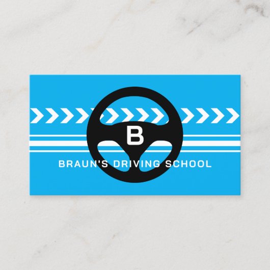 Driving school logo business card template 名刺 (正面)