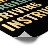 Driving School Teacher Driving Instructor  ポスター (角)