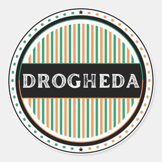 Drogheda City Pride Emblem – Irish Identity ラウンドシール (正面)