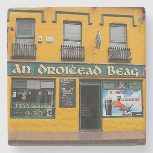 DroiceadのDingle、アイルランドのパブの大理石のコースター ストーンコースター (正面)