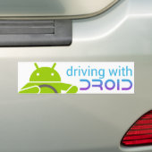 DROIDと運転します、人間の特徴をもつバンパーステッカー バンパーステッカー (車上)