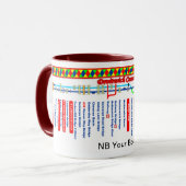 Droitwich運河のルートマップ マグカップ (正面左)