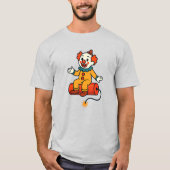 Drôle de clown assis sur une dynamite fictive. tシャツ (正面)