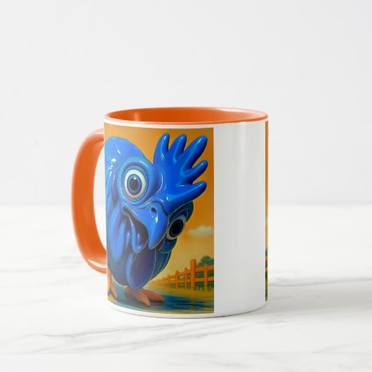 Drôle de poule bleue マグカップ (正面左)