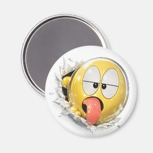 Drolii 3D Emoji Round Magnet マグネット (正面/裏面)
