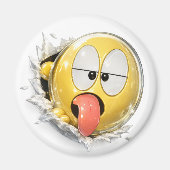 Drolii 3D Emoji Round Magnet マグネット (正面)