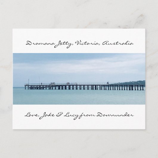 Dromana Jetty、ビクトリア、オーストラリア ポストカード (正面)